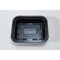 Rectangular Disposable Plastic Black Base Bento Box